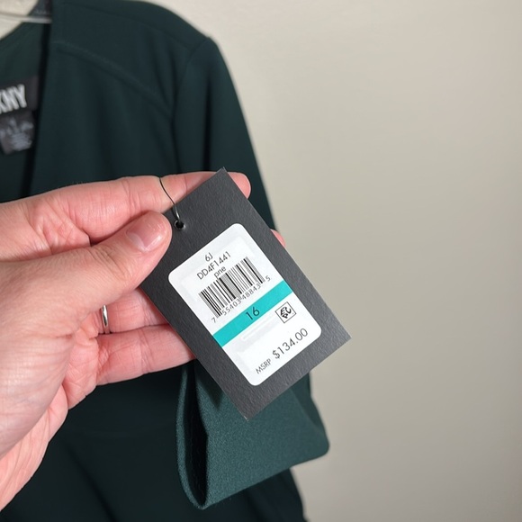 DKNY Long Sleeve V-Neck Sheath Dress - Picture 6 of 9